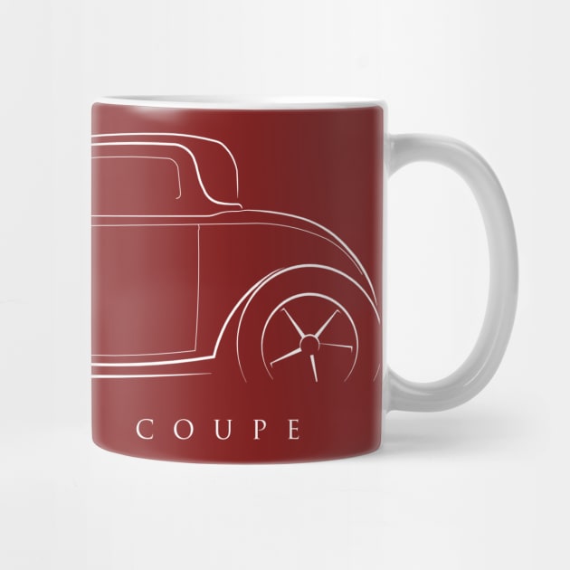 1932 Ford Model A Coupe - profile stencil, white by mal_photography